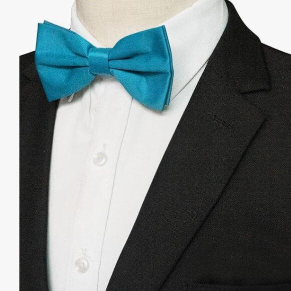 Solid Color Pre-tied Bow Tie Adjustable Bowtie Jade Klikel Burlet NEW - Picture 3 of 3